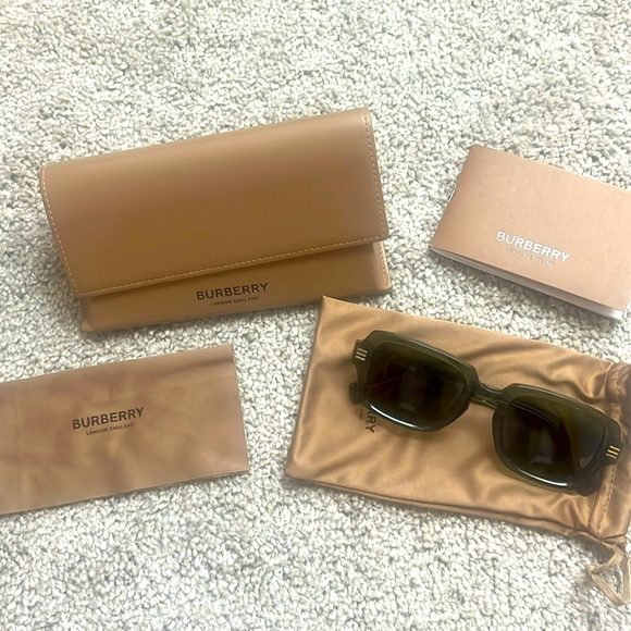 Forest Green Burberry Sunglasses - Picture 1 of 5